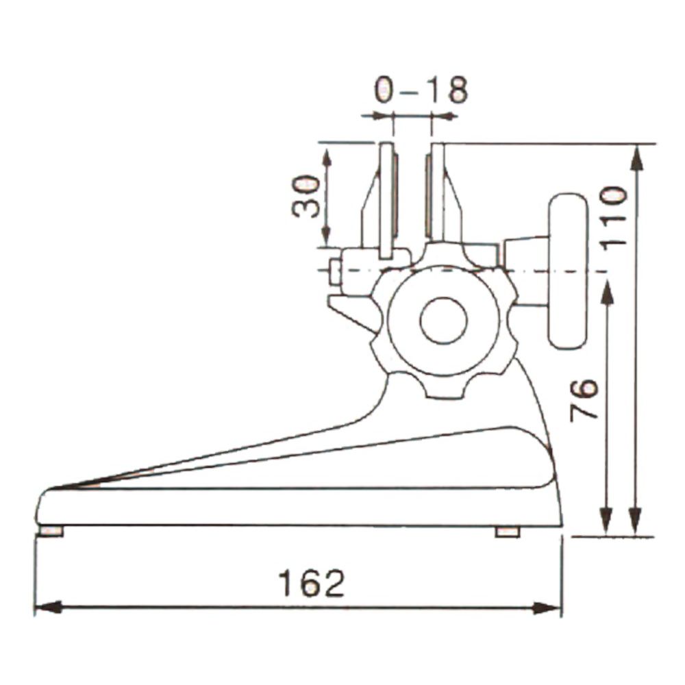 Micrometer houder staal tbv micrometers tot 300mm zware uitvoering-2