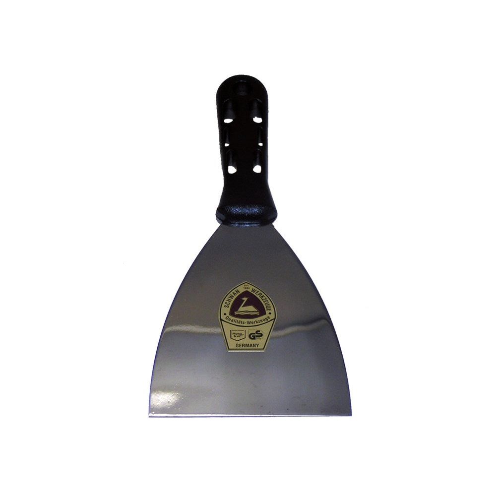 Plamuurmes 80mm zwart kunststof heft RVS-0