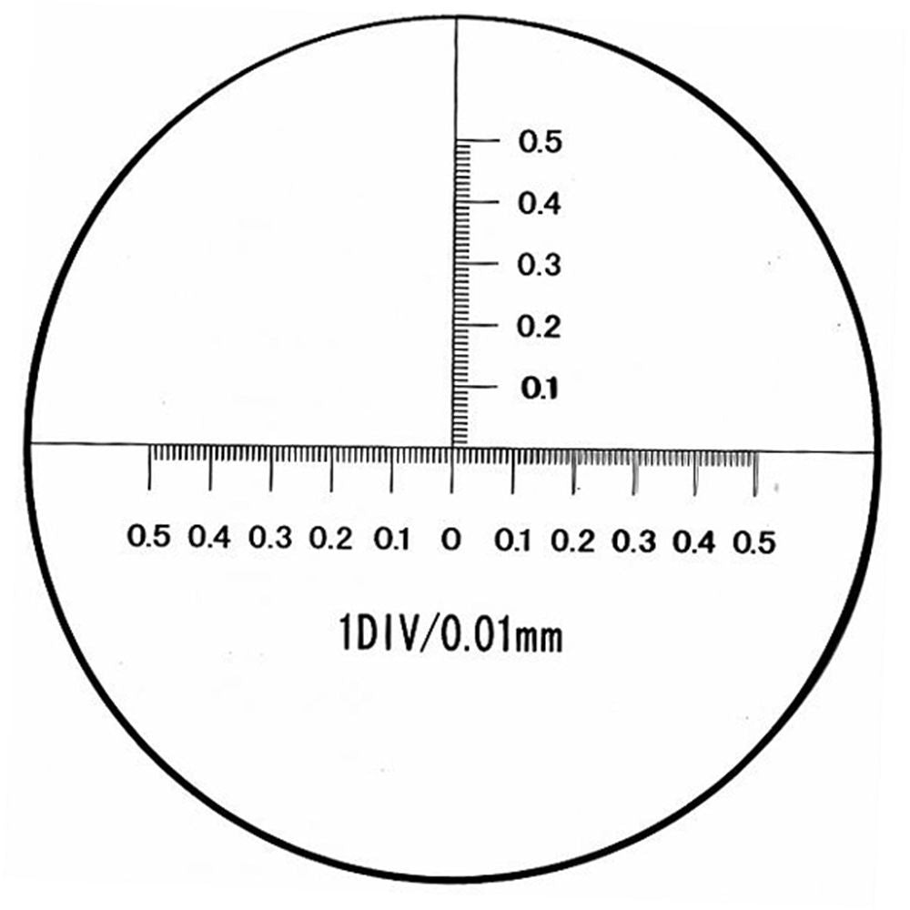 Precisie stifmicroscoop vergroting 50x 122x12mm, zicht 2,0mm-4