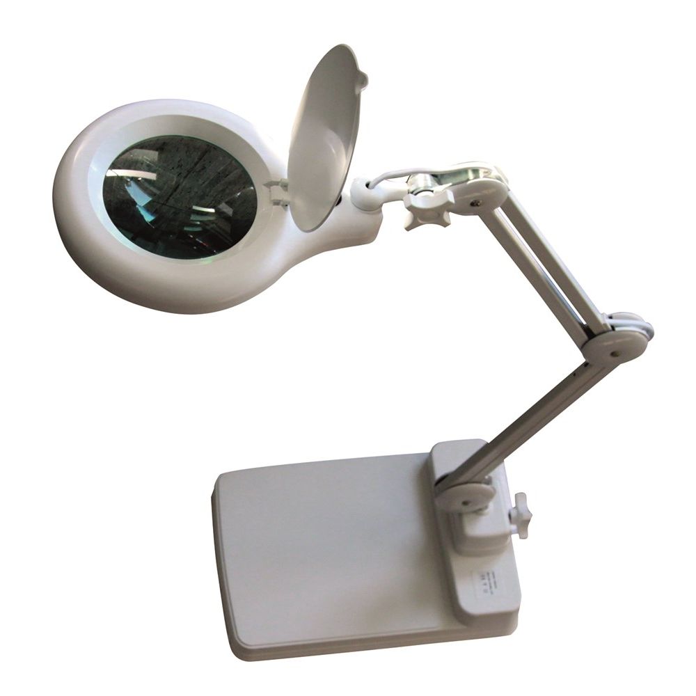Tafelloep 127mm vergroting 2,25 dioptrie 5 met stabiele voet 600 Lux LED-0