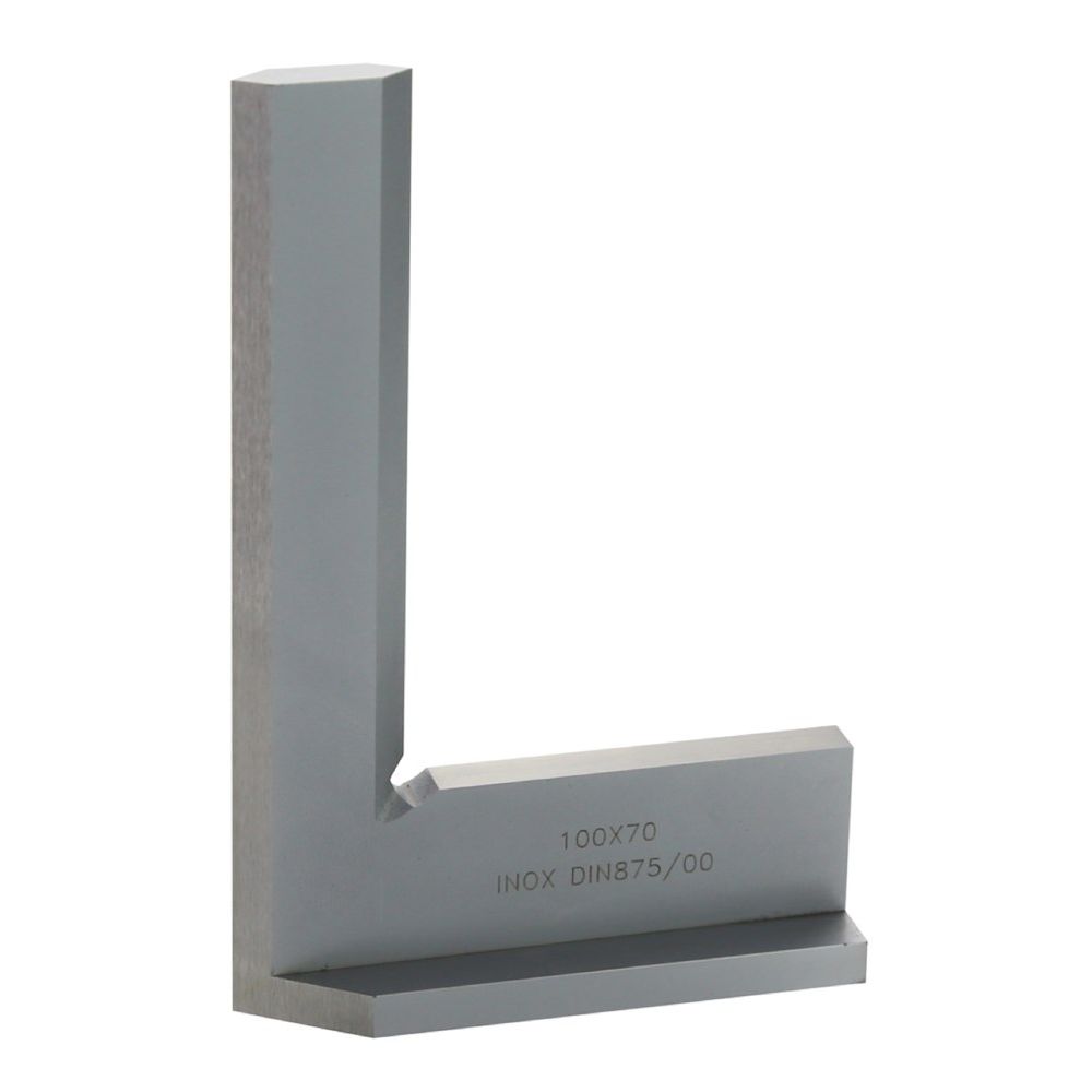 Precisie haarwinkelhaak 100x70mm met aanslag, DIN875/00-0