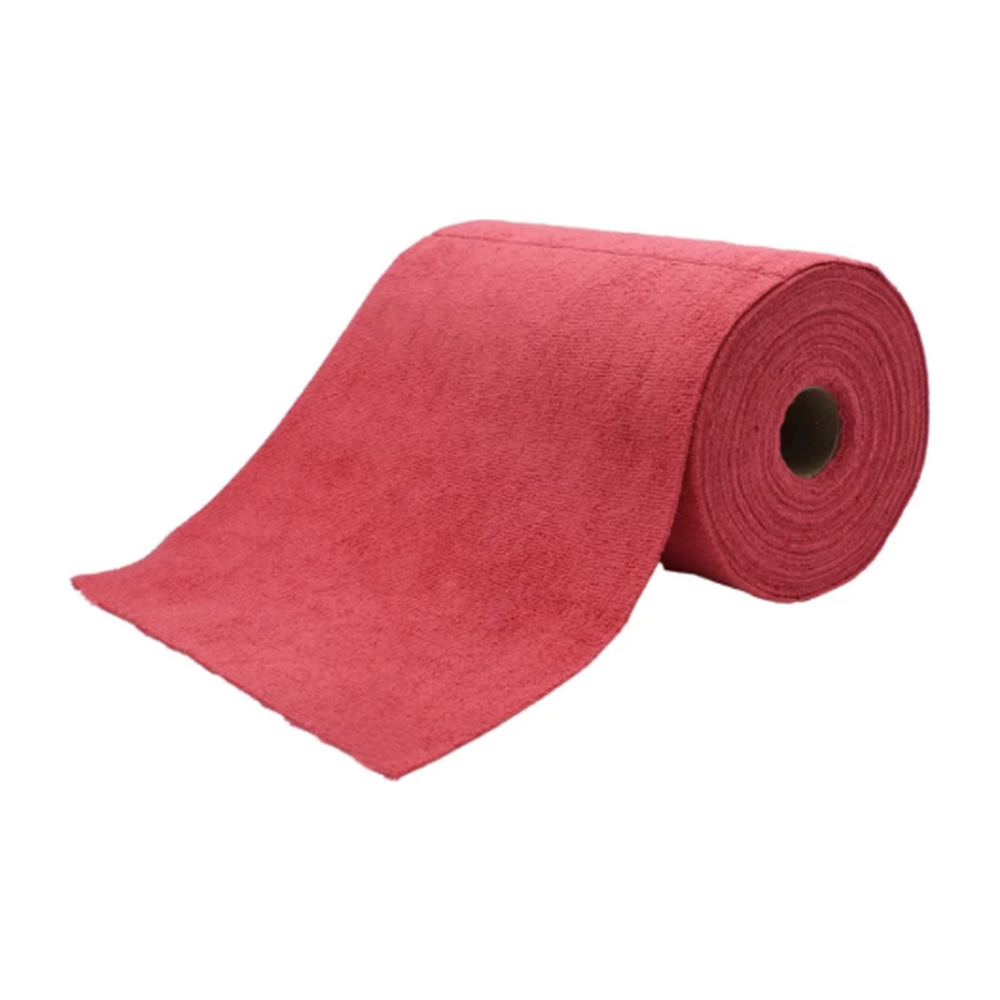 Poetsdoek op rol 75stuks Rood