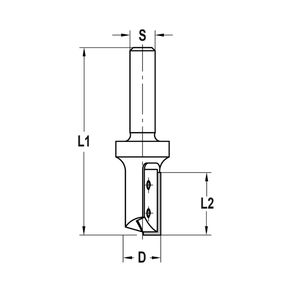 KEERMESGROEFFREES Ø 12 X 20 MM, TL=60 MM, S=8 MM, HW
