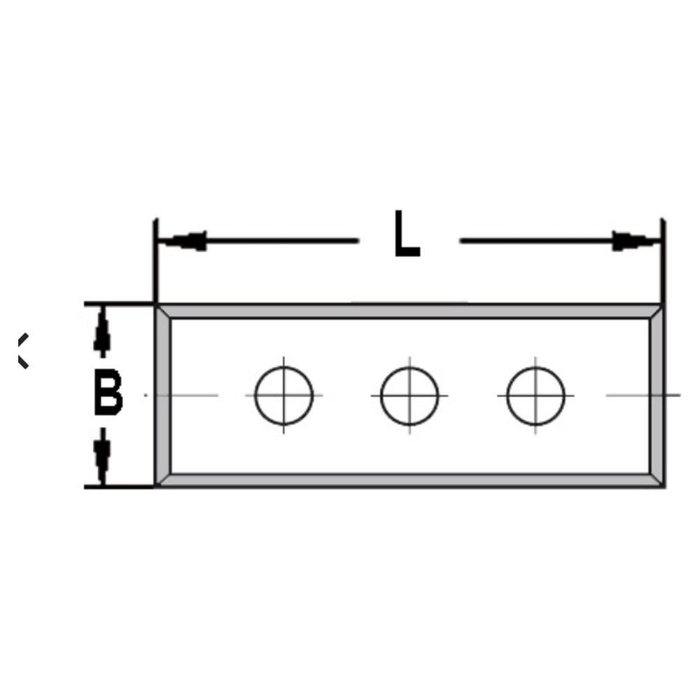 KEERMES 50,0 X 9,0 X 1,5 MM (3-GATS), VIERZIJDIG GESLEPEN, HW