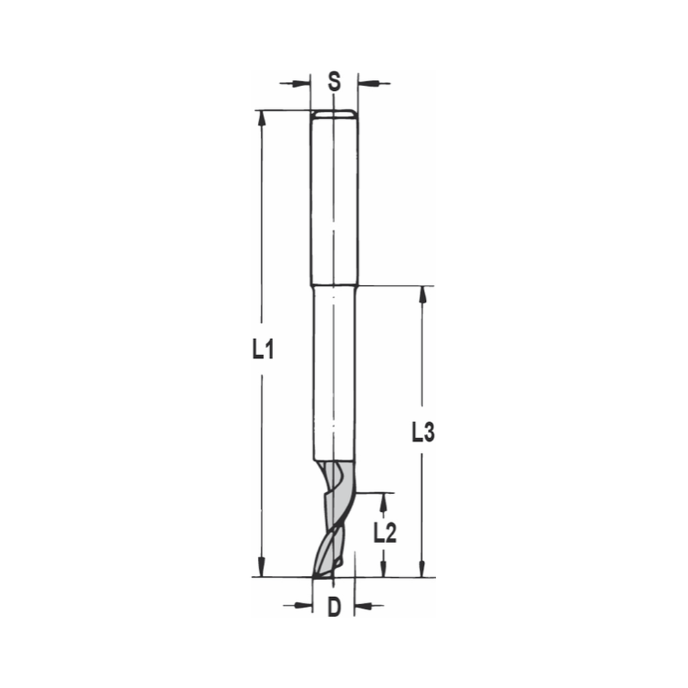 GROEFFREES VOOR ALUMINIUM EN KUNSTSTOF Ø 8 X 14/90 MM, TL=120 MM, S=8 MM, HS-E