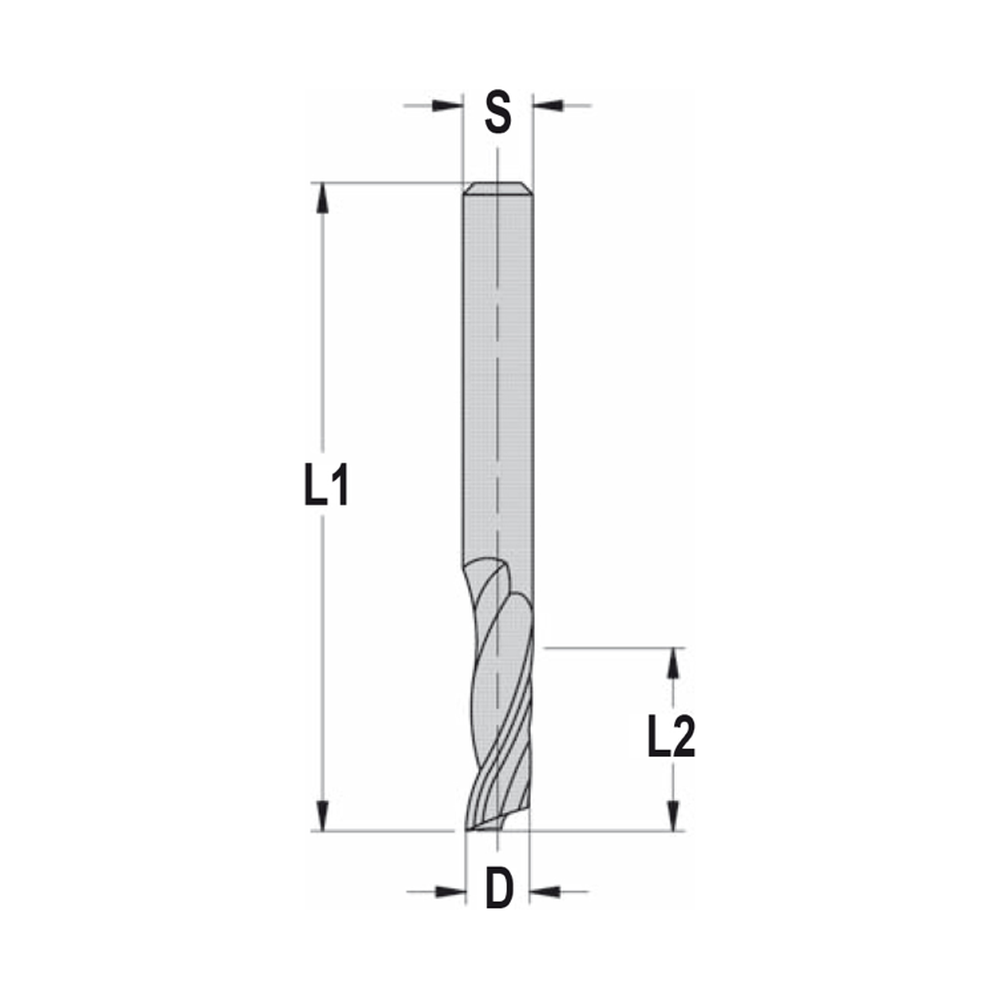 SPIRAALGROEFFREES Ø 3 X 12 MM, TL=60 MM, S=6 MM, VHW