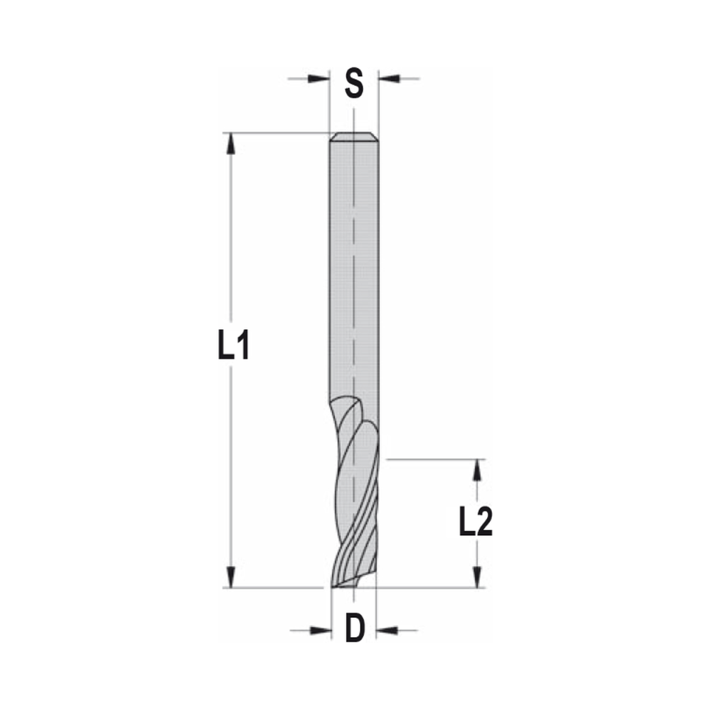 SPIRAALGROEFFREES Ø 8 X 22 MM, TL=80 MM, S=8 MM, VHW