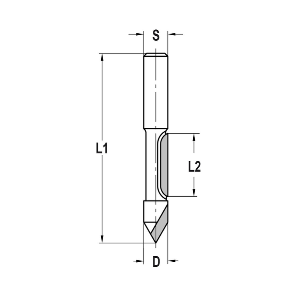 KOPIEERFREES MET HW-INBOORPUNT Ø 8 X 20 MM, TL=63 MM, S=8 MM, HW