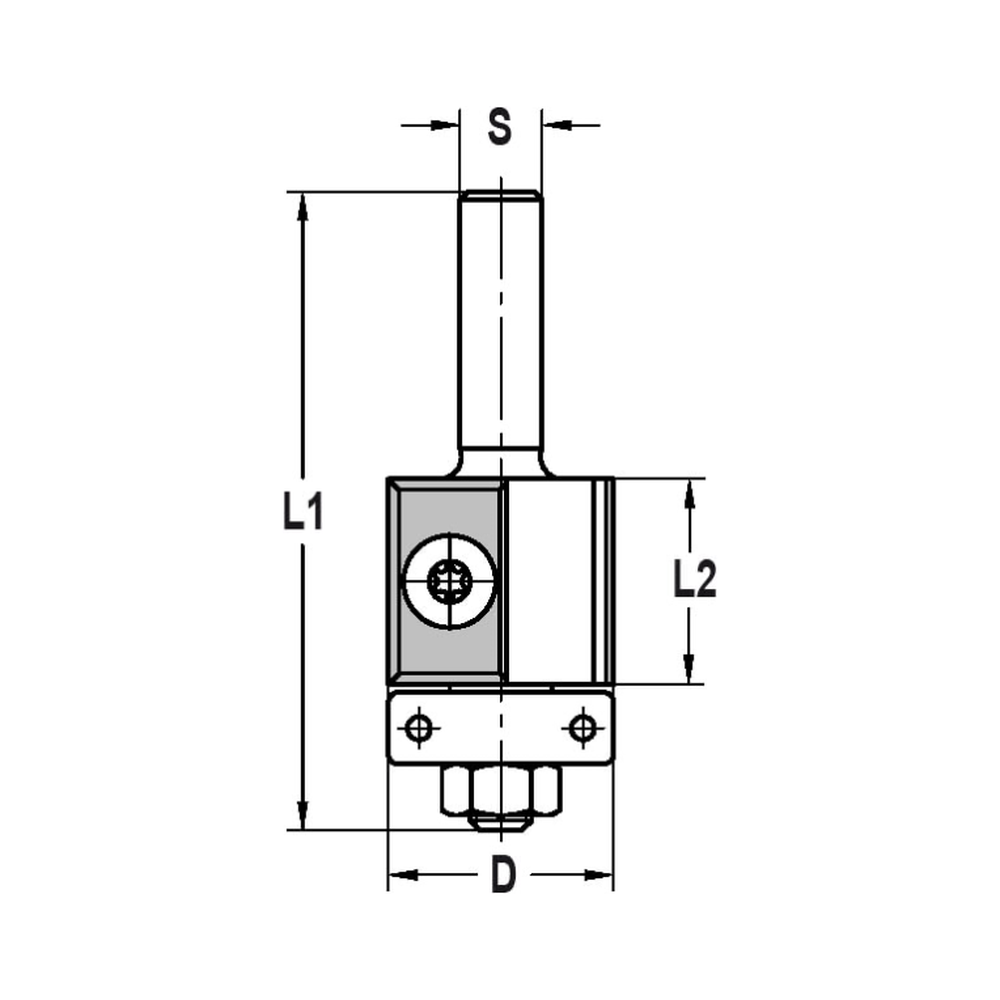 KEERMESKANTENFREES RECHT Ø 22 X 20 MM, TL=62 MM, S=6 MM, HW