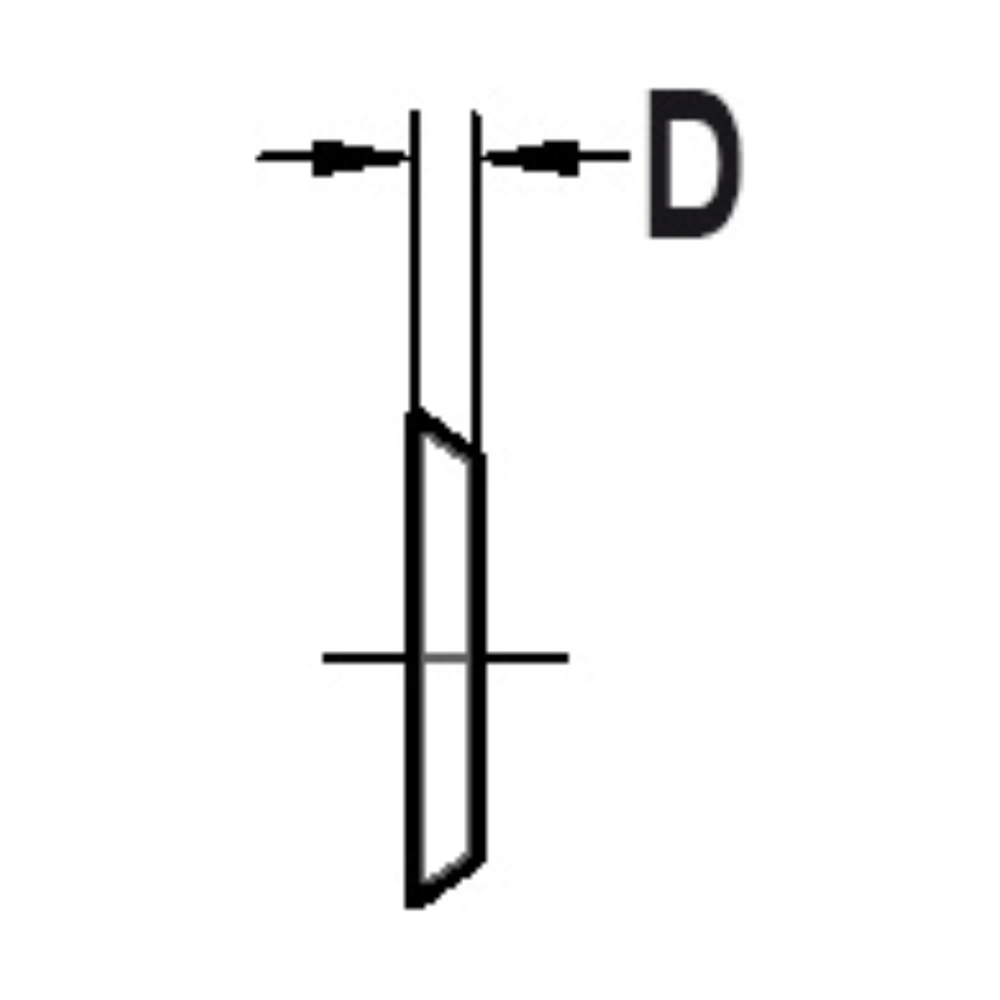 KEERMES 20,0 X 12,0 X 1,5 MM (1-GATS), TWEEZIJDIG GESLEPEN, HW