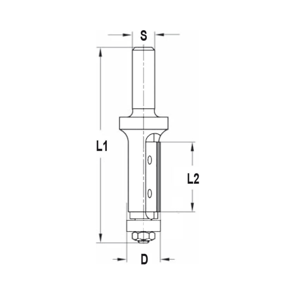 KEERMESKANTENFREES RECHT Ø 12 X 25 MM, TL=70 MM, S=6 MM, HW