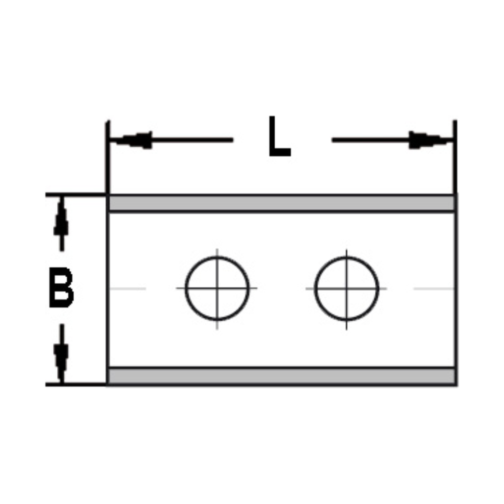 KEERMES 30,0 X 12,0 X 1,5 MM (2-GATS), TWEEZIJDIG GESLEPEN, HW