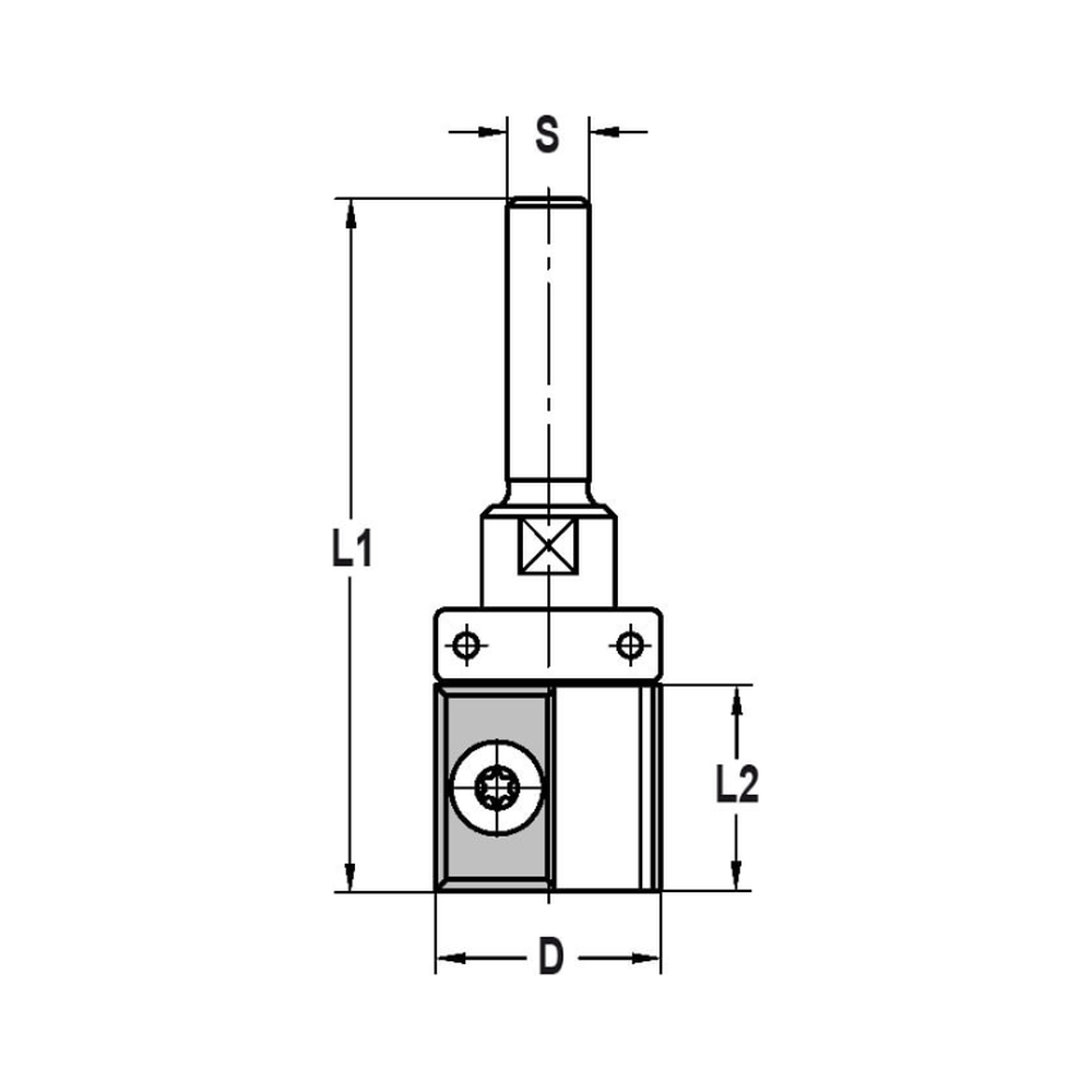 KEERMESKANTENFREES RECHT Ø 22 X 20 MM, TL=68 MM, S=8 MM, HW