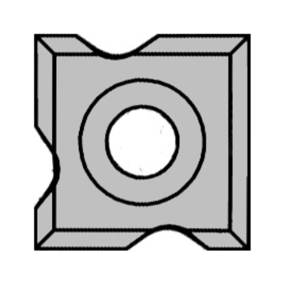 COMBI-KEERMES 45° + R=1/2/3 MM, VIERZIJDIG GEPROFILEERD, HW