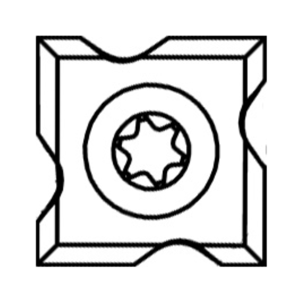 AFRONDKEERMES R=1,0 MM, VIERZIJDIG GEPROFILEERD, HW