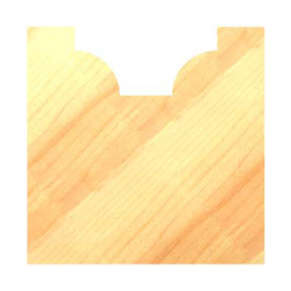 KWARTRONDPROFIELFREES R=12,7 MM ONDERKANT INGELEGD HW, D=37,4 MM, S=6 MM, HW