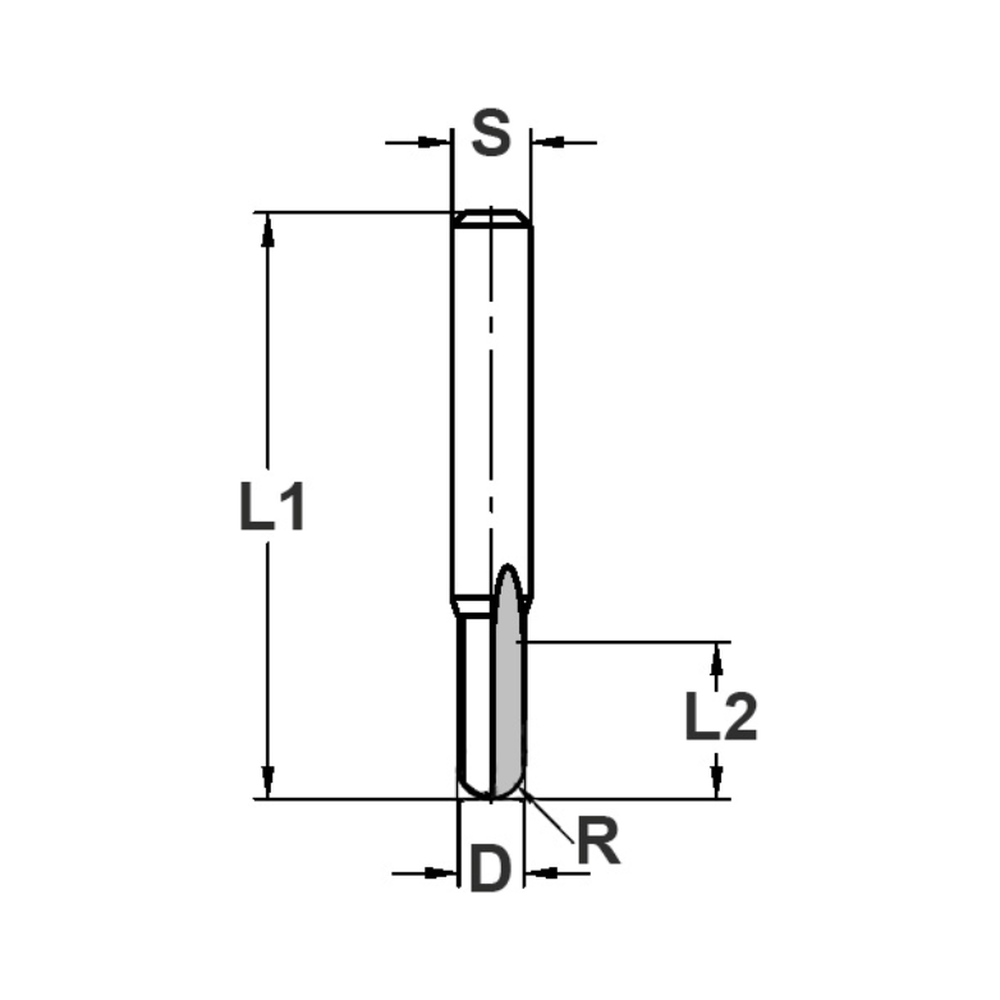 HOLPROFIELFREES R=3,0 MM, TL=51 MM, S=8 MM, HW