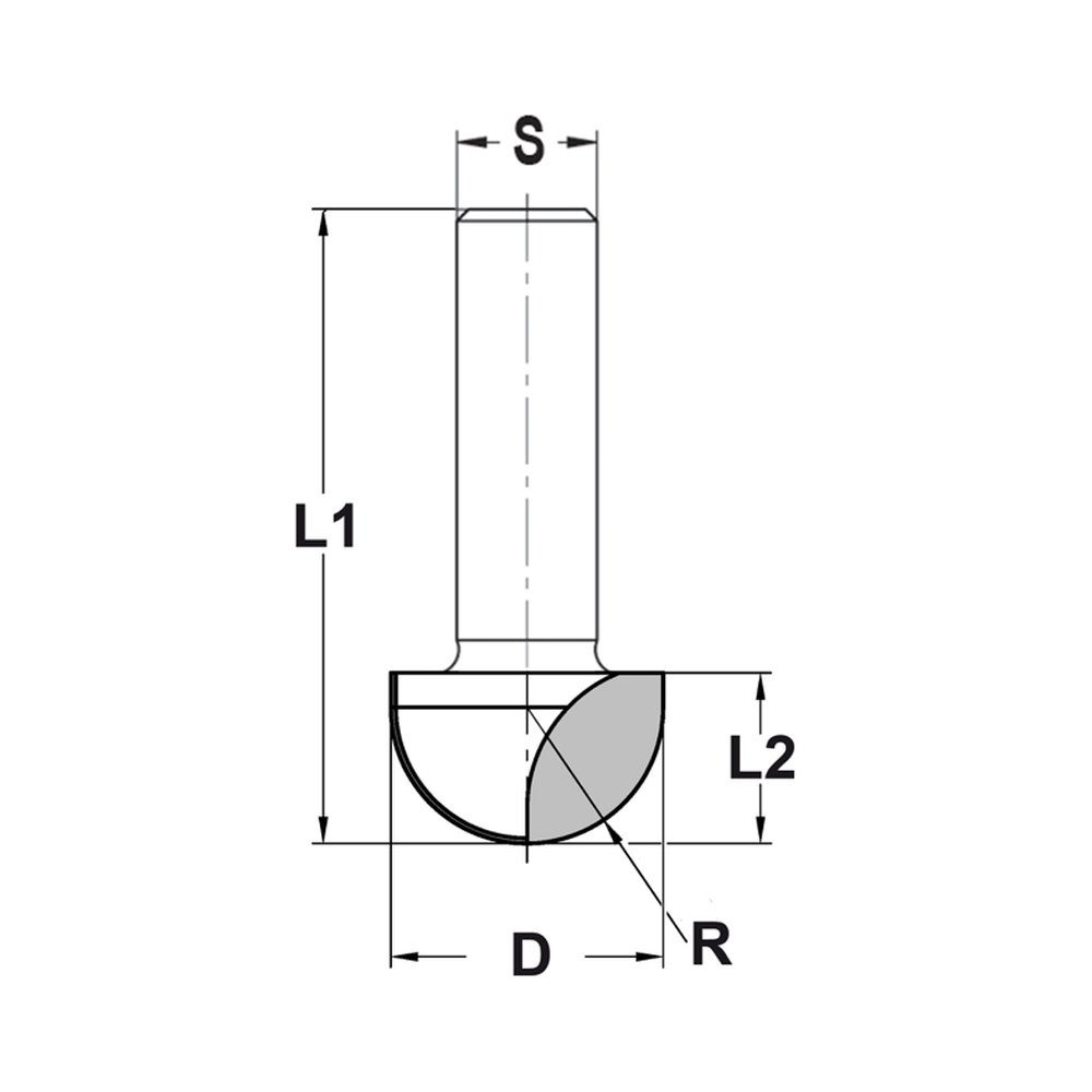 HOLPROFIELFREES R=15,0 MM, TL=60 MM, S=12 MM, HW