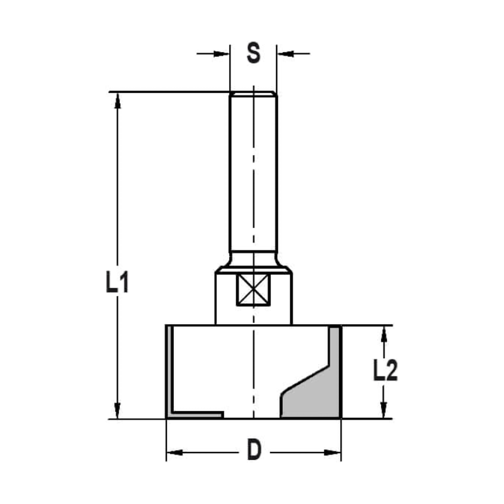 SPONNINGFREES ZONDER GELEIDELAGER Ø 24 X 16 MM, TL=51 MM, S=6 MM, HW