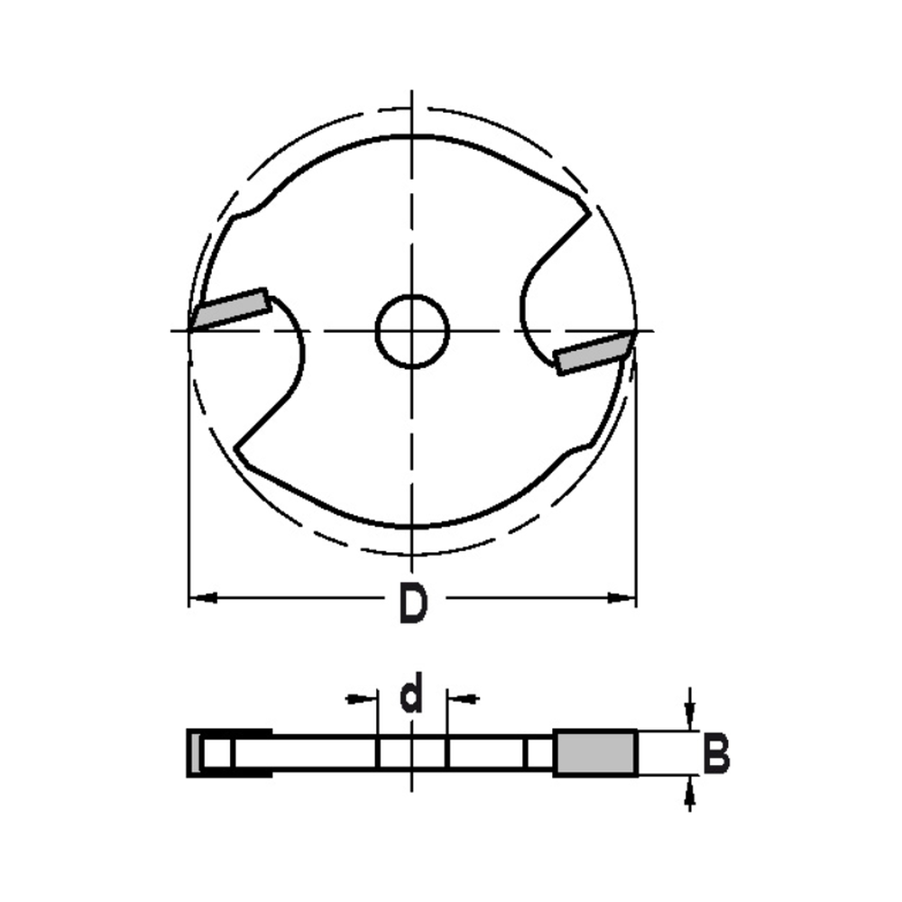 GROEFZAAGJES MET ASGAT 8,0 MM, Type: Groefzaagje D=40 x 3,5 mm