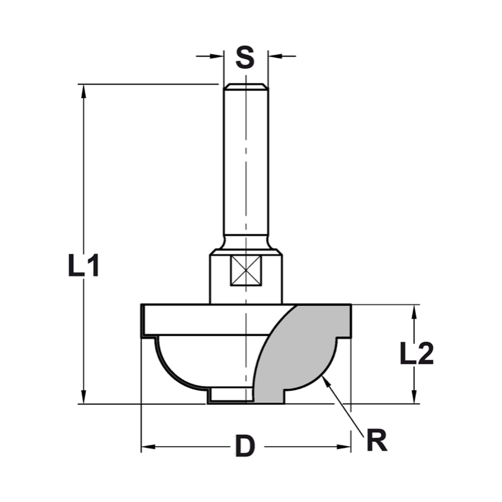 HOLLIJSTPROFIELFREES R=6,35 MM ZONDER LAGER, D=30,7 MM, S=8 MM, HW