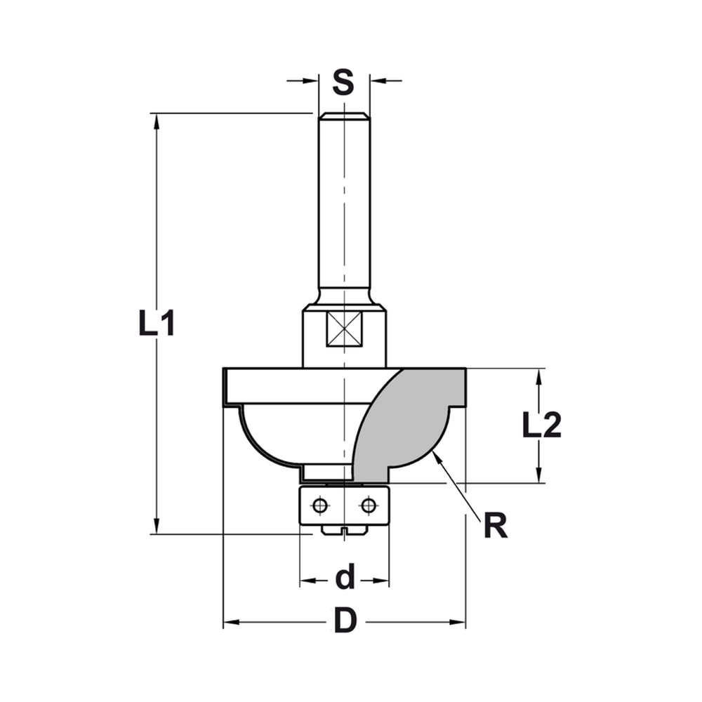 HOLLIJSTPROFIELFREES R=9,5 MM MET LAGER, D=38 MM, S=6 MM, HW