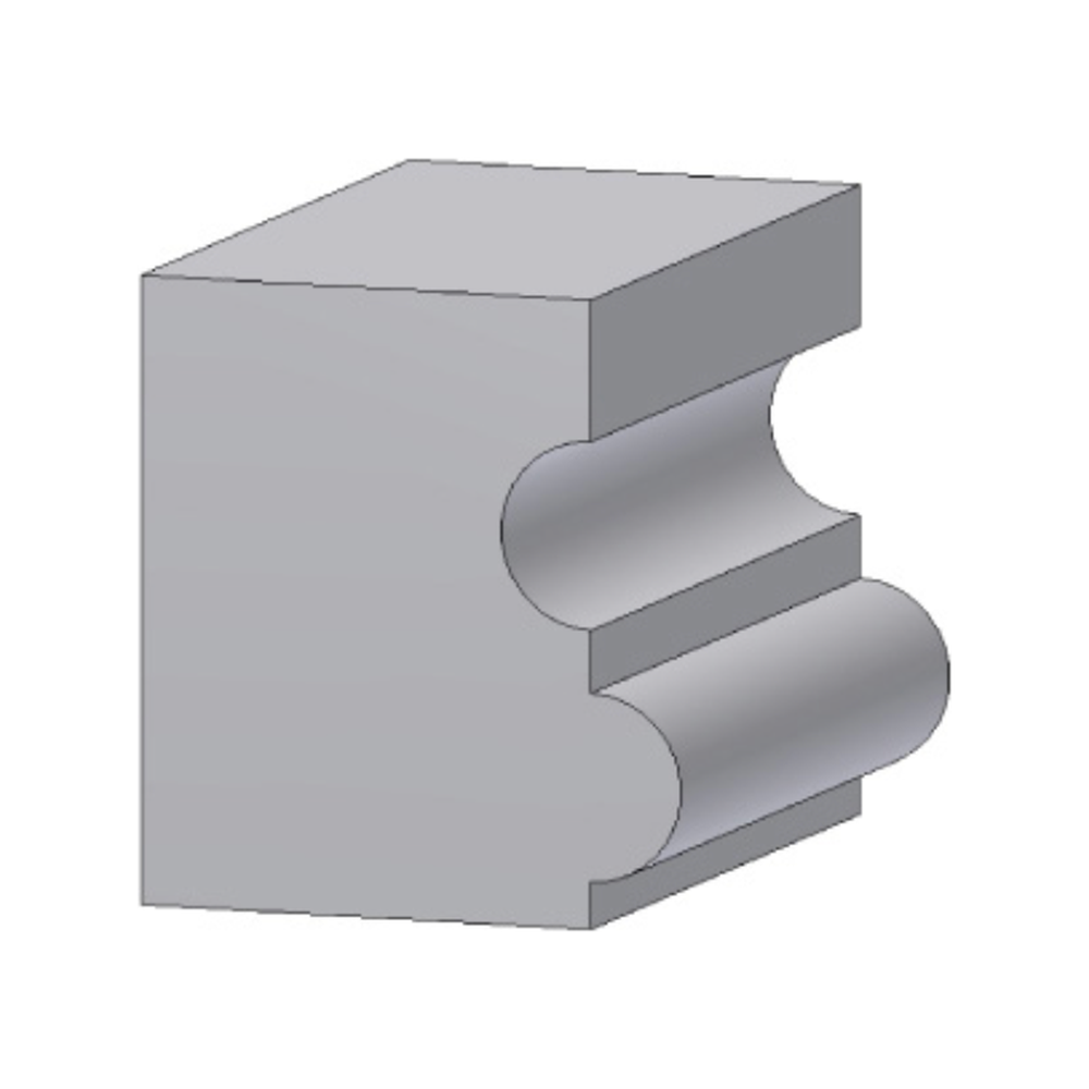 MULTIPROFIELFREES R=3,0 MM MET LAGER, L2=16 MM, S=8 MM, HW