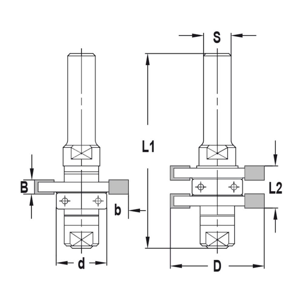 GROEF & VEERGARNITUUR, D=40 MM, L2=18 MM, S=8 MM, HW