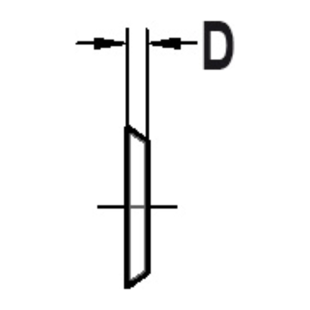 KEERMES 50,0 X 12,0 X 1,5 MM (2-GATS), TWEEZIJDIG GESLEPEN, HW