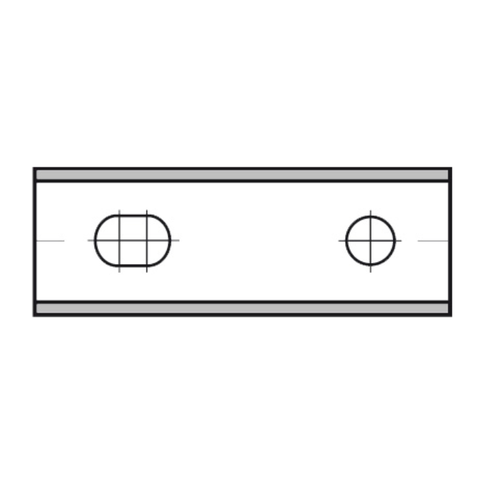 KEERMES 100,0 X 13,0 X 2,2 MM (2-GATS), TWEEZIJDIG GESLEPEN, HW