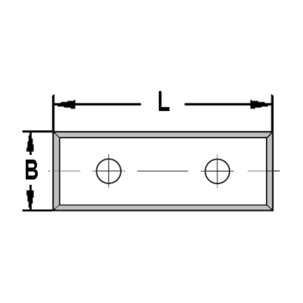 KEERMES 50,0 X 12,0 X 1,5 MM (2-GATS), VIERZIJDIG GESLEPEN, HW