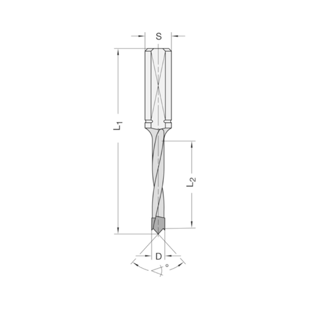 ISODUR DREVELBOOR 5 X 27 MM LINKS Schacht 10 mm SV