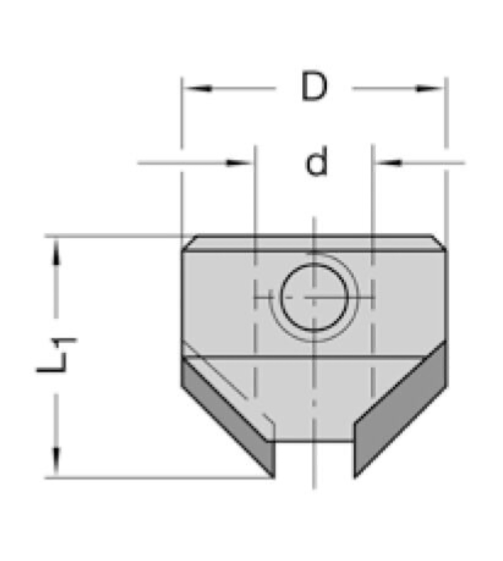 Verzinker D=22,0 mm x 90° Opname (d) = 12,0 mm