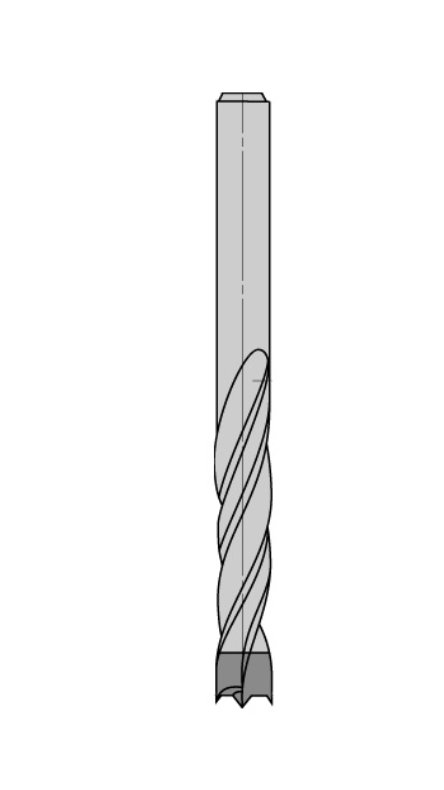 SPIRAALBOREN CILINDRISCH Spiraalboor Ø 4,0 x 55 mm Totale lengte (L1) = 80 mm
