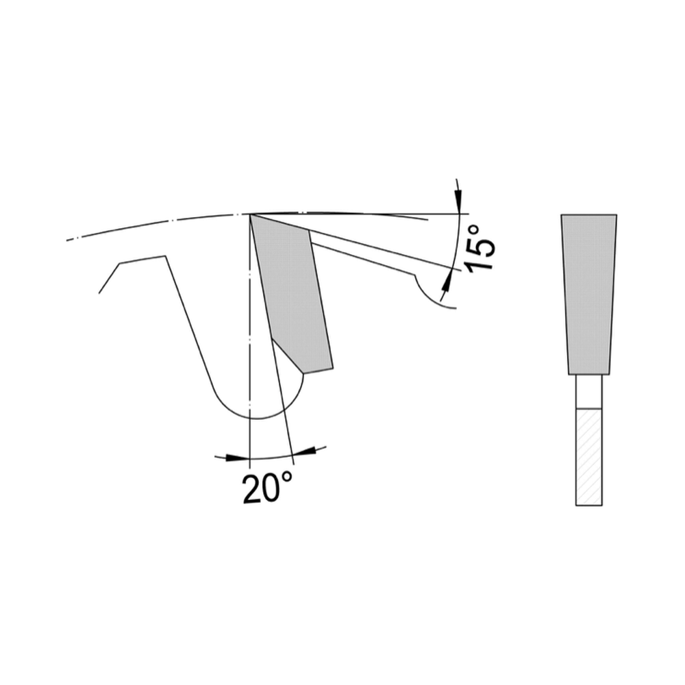 ZAAGBLAD Ø 300 MM, ASGAT 30 MM, B=3,20 MM, Z=20 VLAKTAND SDB, HW Schulpen