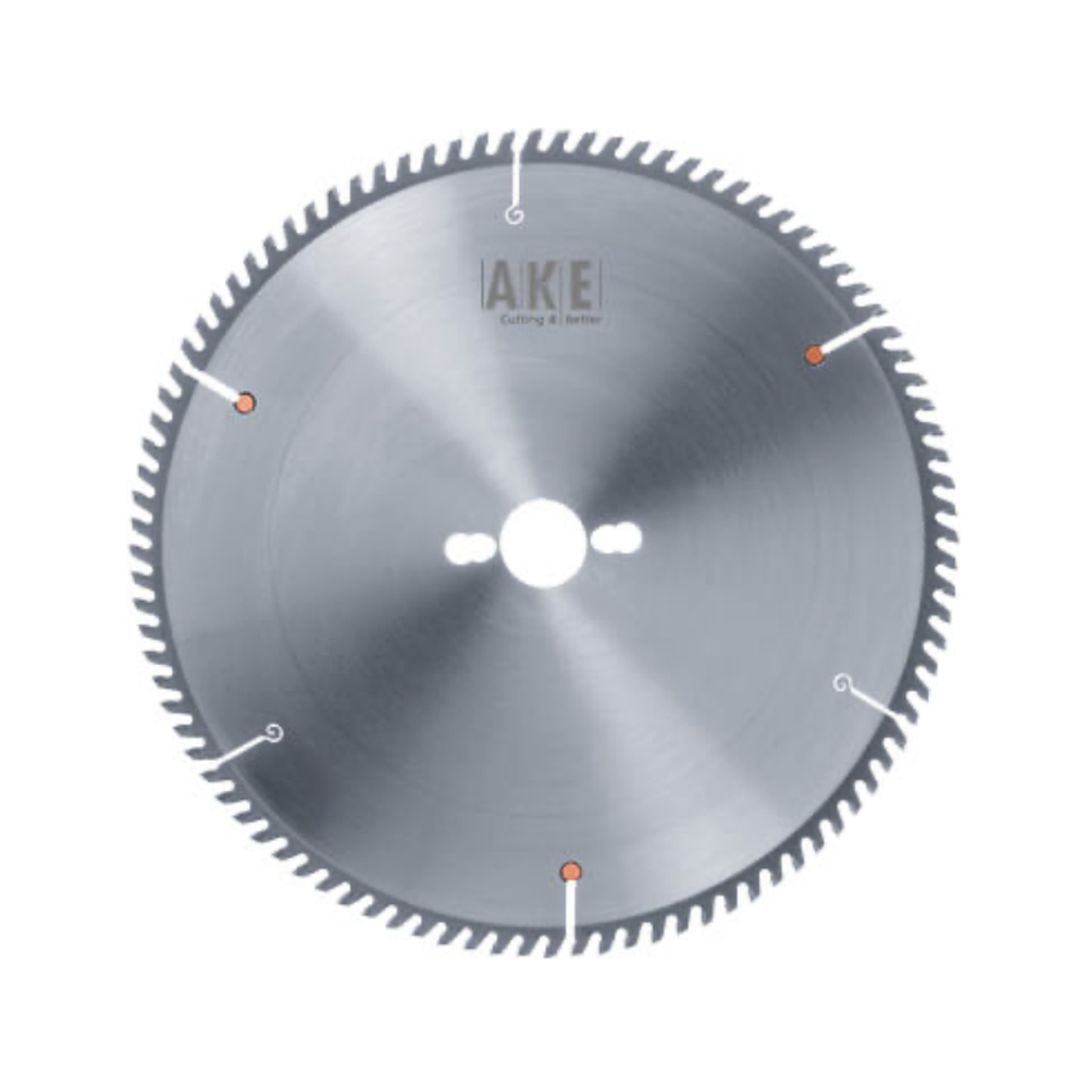 ZAAGBLAD Ø 300 MM, ASGAT 30 MM, B=2,40 MM, Z=96 WISSELTAND, HW Voor het doorhalen van houten en kunststof platen