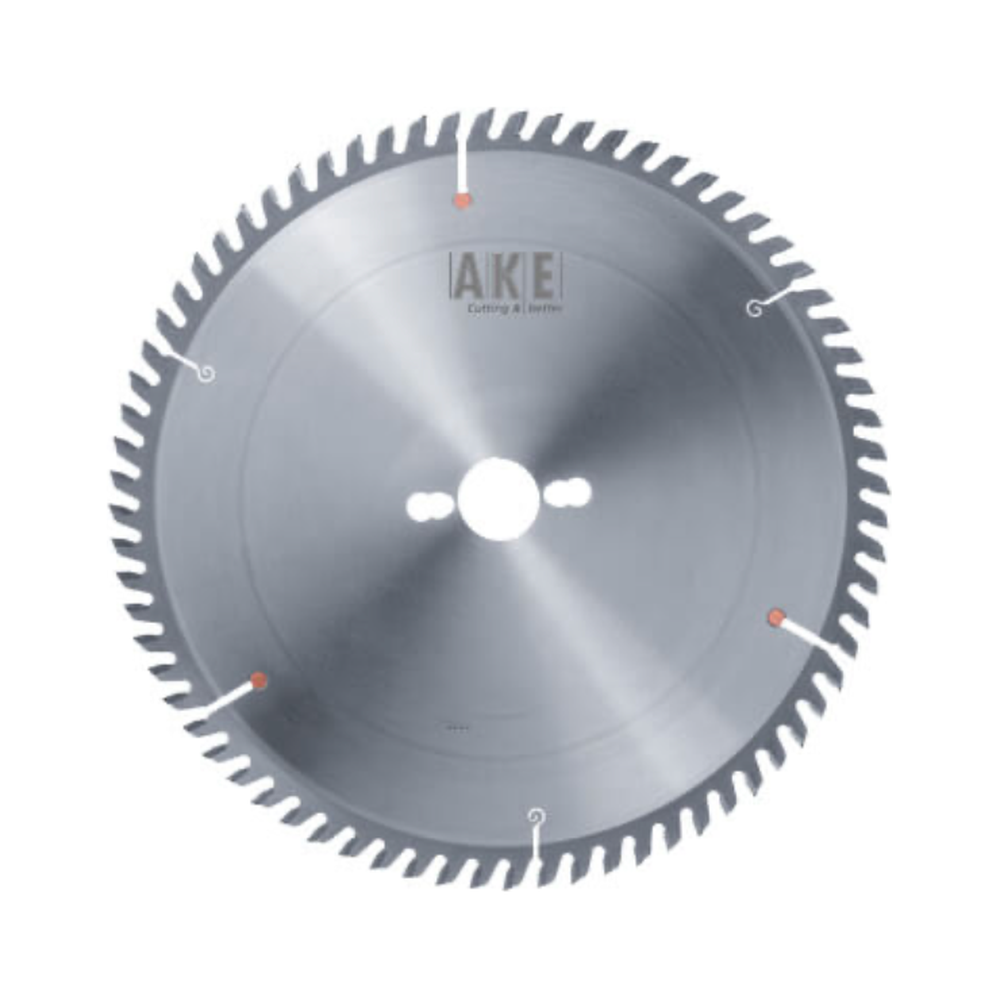 ZAAGBLAD T.B.V. THERMOPLAST Ø 550 MM, ASGAT 40 MM, B=5,50 MM, Z=60 TT, HW Voor het zagen van platen in verschillende diktes