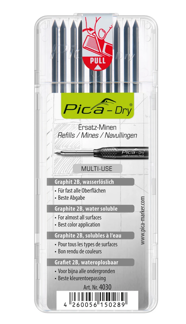 Pica-Dry 4030 Navulling grafiet - 10 staafjes