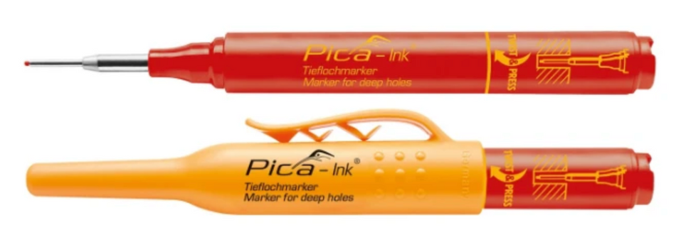 Pica-Ink 150/40 Markeerstift voor diepe gaten rood