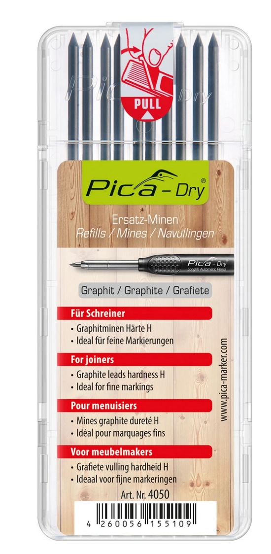 Pica-Dry 4050 Navulling grafiet voor Timmerman - 10 staafjes