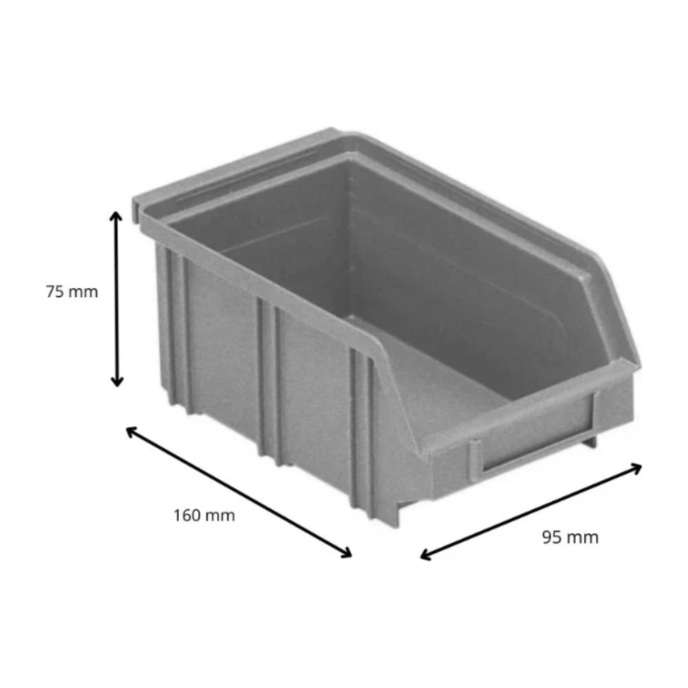 Stapelbakken B2 grijs