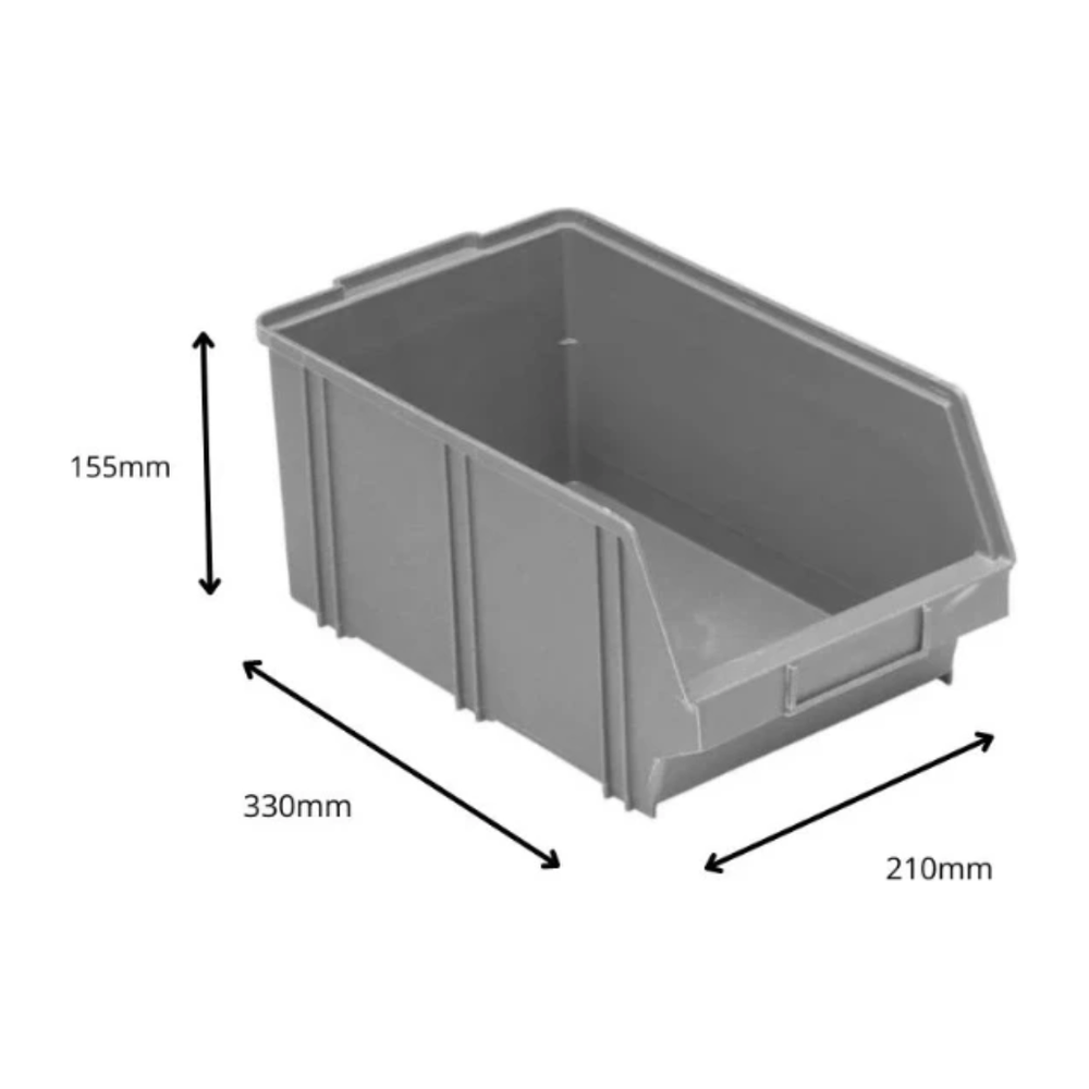 Stapelbakken B4 grijs