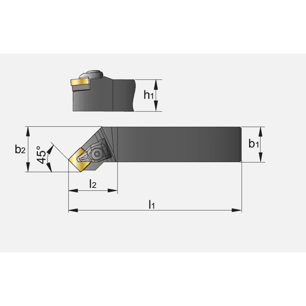Phantom Wisselplaathouder, 45° DSSNR/L