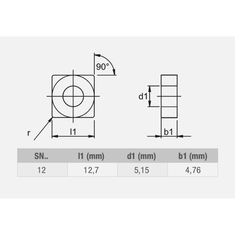 Phantom hardmetaal Wisselplaat SNMG 120408-MM MSI20 (10 stuks)