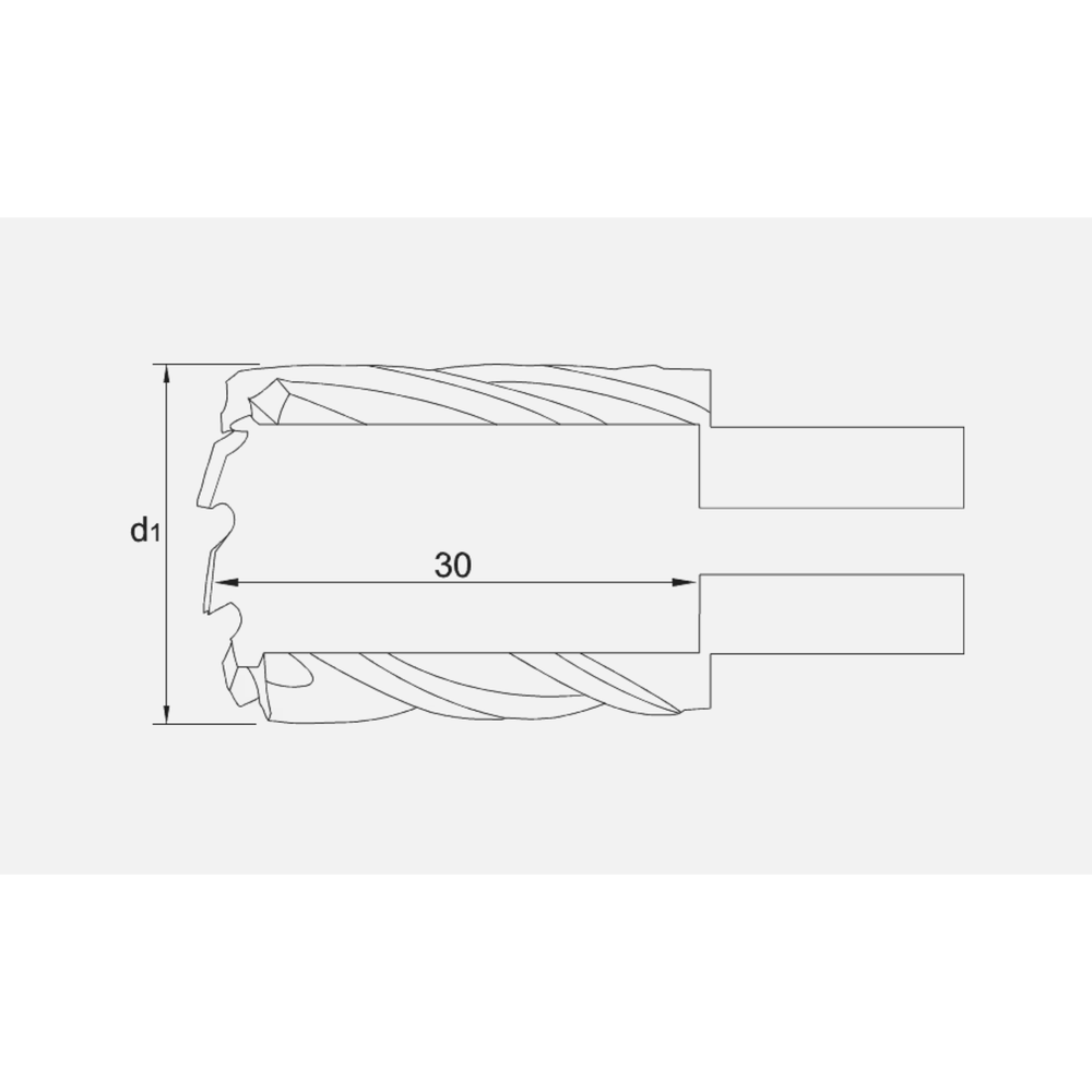 Phantom HSS-EX Kernboor snijdiepte 30 mm