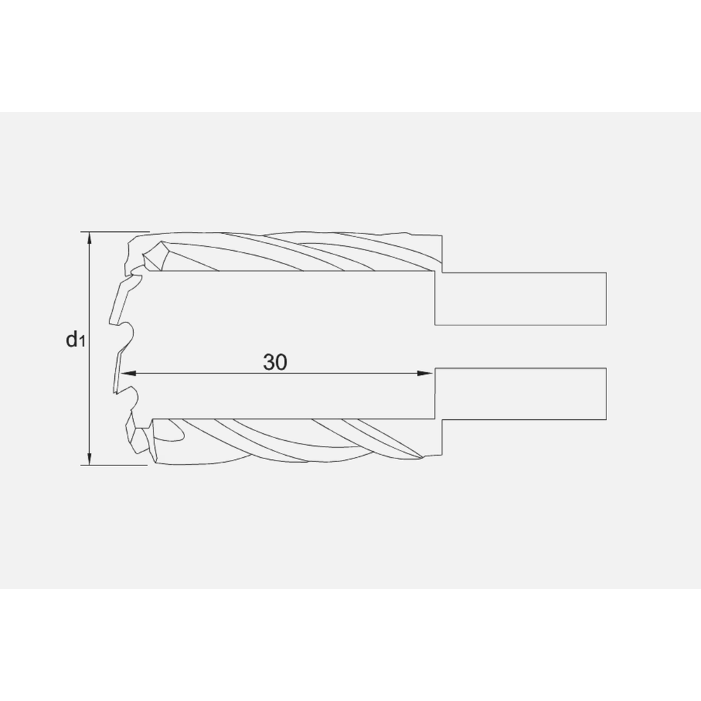 Phantom HSS-EX Kernboor genitreerd, snijdiepte 30 mm