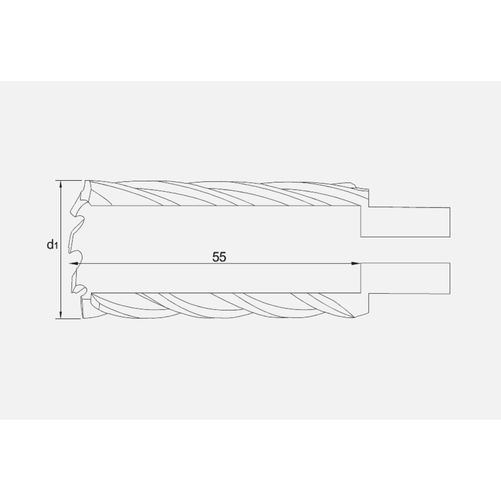 Phantom HSS-EX Kernboor TiAlN, snijdiepte 55 mm