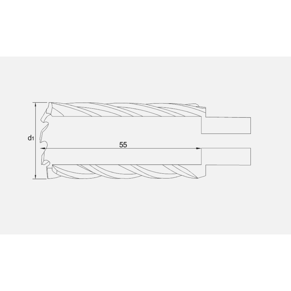 Phantom HSS-EX Kernboor genitreerd, snijdiepte 55 mm