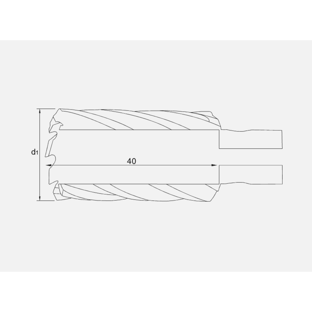 Phantom HSS-EX Kernboor met Fein QuickIN opname, snijdiepte 40 mm