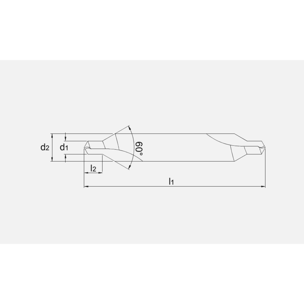 Phantom HSS-E Centerboor DIN 333-A 60°